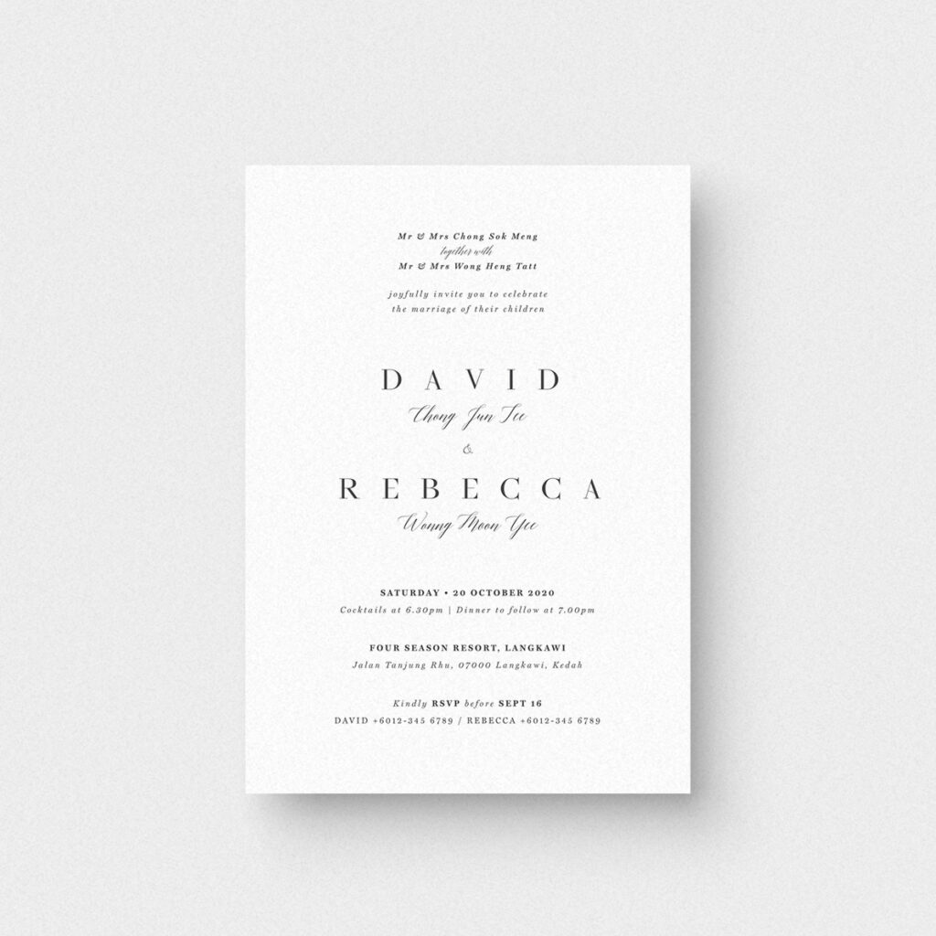 The Simplicity Invitation Card - The Paperpapers - Wedding Invitation ...